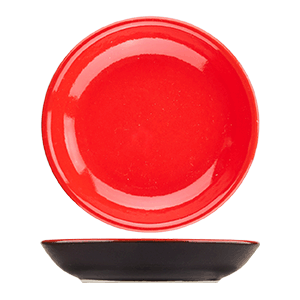 Тарелка б/полей «Кармин»;керамика;D=10см;красный,черный COM- 03010566