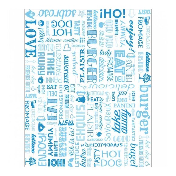 Упаковочная бумага Parole голубая, 28*34 см, 1000 шт/уп, жиростойкий пергамент, Garcia d, RIC - 81210920