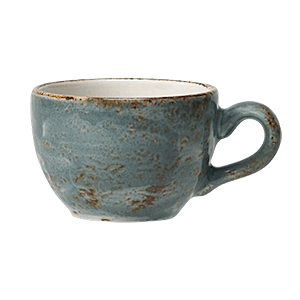 Чашка чайная «Крафт Блю»;фарфор;228мл;D=9,H=6см;синий,коричнев. COM- 3140678