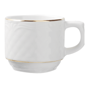 Чашка кофейная «Афродита»;фарфор;100мл;D=6,H=5,L=8см;белый,золотой COM- 3140409