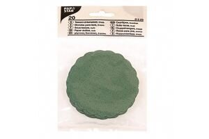 Салфетка под чашку (доллисы) зеленые 9-ти слойные, 8 см, RIC - 14241