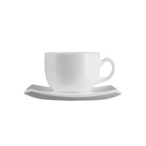 Кофейная пара «Квадрато» набор[6шт];стекло;90мл;D=63,H=75мм;белый COM- 3130228