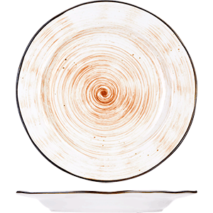 Тарелка  мелкая «Пастораль»;фарфор;D=228,H=20мм;оранжев. COM- 03010649