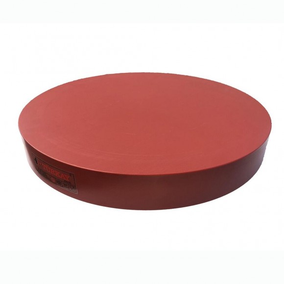 Доска колода разделочная d 500 мм h18 мм круглая красная пластик , RIC - 81249854