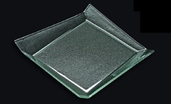Блюдо квадратное 250*250 мм. прозр. стекло 3D /1/10/**, MAG - 50039