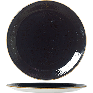 Тарелка «Крафт Лакрица» мелкая;фарфор;D=25,3см;черный COM- 3012938