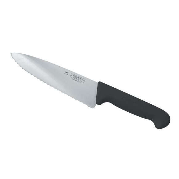 Нож поварской 25 см волнистое лезвие PRO-Line черная ручка , RIC - 99002251