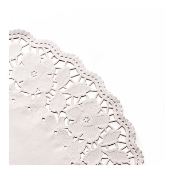 Салфетка ажурная белая, 14 см, 250 шт/уп, RIC - 81210754