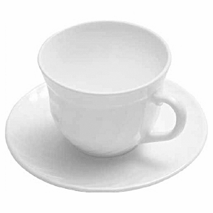 Чашка кофейная «Трианон»;стекло;90мл;D=6,H=5,L=8см;белый COM- 3130408
