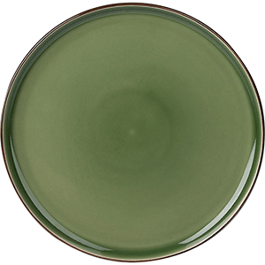 Тарелка «Сейдж»;фарфор;D=21см;зелен.,бронз. COM- 3014378