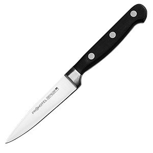 Нож кухонный универсальный «Проотель»;сталь нерж.,пластик;,L=215/100,B=20мм;черный,металлич. COM- 4071954