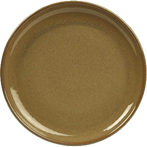 Тарелка «Терра Браун» мелкая;керамика;D=24см;коричнев.,зелен. COM- 3012954