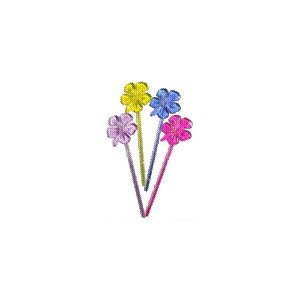 Шпажки для канапе «Цветы»[200шт];пластик;,L=75мм;разноцветн. COM- 6050261