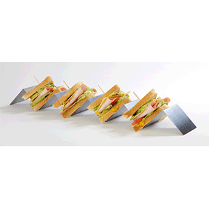 Подставка д/бутербродов на 4шт.; сталь нерж.; H=5.5,L=56,B=8см COM- 04141555