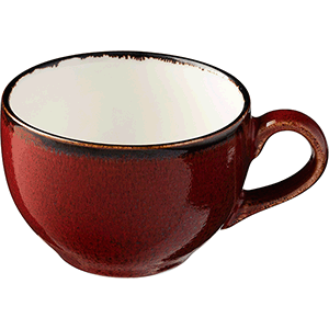 Чашка чайная «Джаспер»;фарфор;200мл;белый,красный COM- 3141615