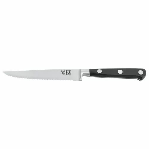 Нож для нарезки 12,5 см волнистое лезвие кованый ECO-Line черная ручка P.L. - Proff Chef Line, RIC - 92001125