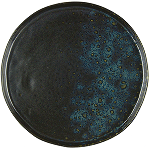 Тарелка «Фобос» мелкая;керамика;D=26,5см;черный,синий COM- 3013789