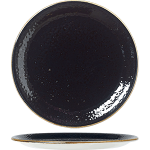 Тарелка «Крафт Лакрица» мелкая;фарфор;D=202,H=20мм;черный COM- 3012797