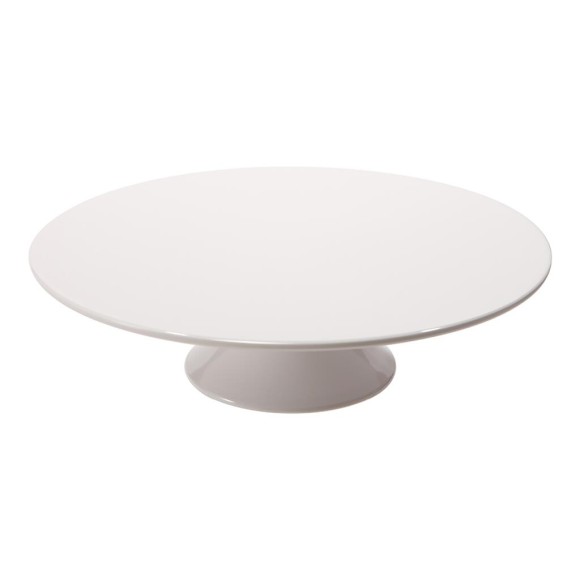 Подставка для торта 32,5*9 см круглая White пластик меламин , RIC - 81229946