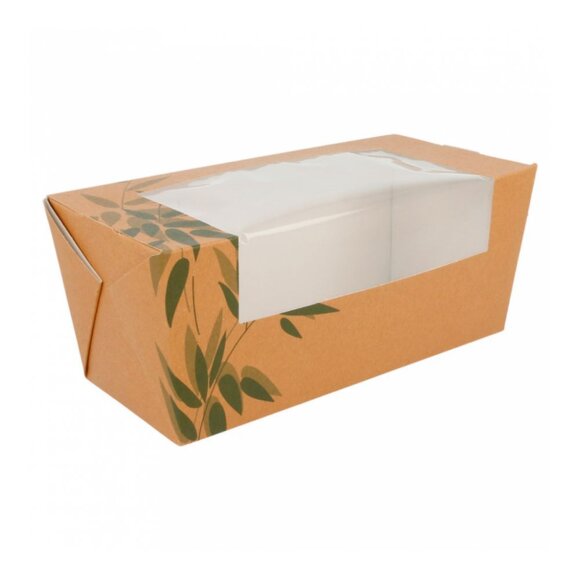 Коробка картонная для сэндвича с окном 12,4*12,4*5,5 см, 25 шт/уп, Garcia de PouИспания, RIC - 81210223