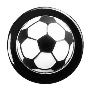 Пукли «Футбольный мяч»[12шт];пластик;D=15мм;черный,белый COM- 4143709