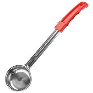 Половник красная ручка «Проотель»;сталь,пластик;60мл;,H=7,L=37см;металлич.,красный COM- 4040711