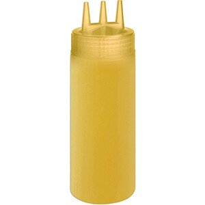 Емкость для соусов с тремя носиками;пластик;0,69л;D=7,H=26см;желт. COM- 4141471