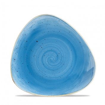 Тарелка мелкая треугольная 19,2 см без борта stonecast цвет cornflower blue