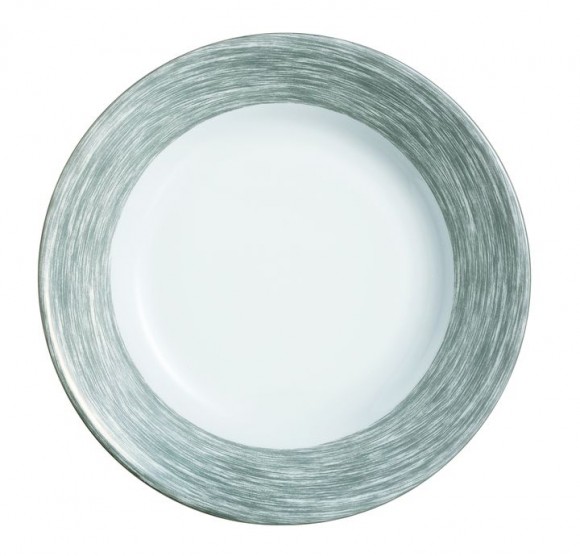 Набор тарелок, d=225 мм. глубокая серый край Браш /6/ АКЦИЯ, (6 ШТ в упаковке), MAG - 53480