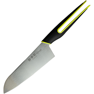 Нож «Сантоку»;сталь нерж.,полипроп.;,L=15,9см;металлич.,зелен. COM- 4072815