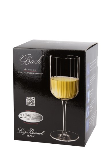 Набор бокалов для белого вина Bach 280 мл, хрустальное стекло, 4 шт.
