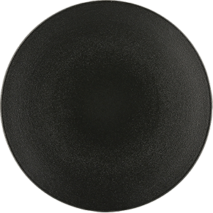 Тарелка «Экинокс» мелкая;керамика;D=28см;черный COM- 3012589