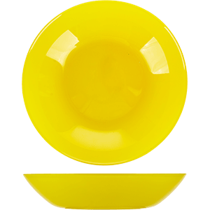 Тарелка глубокая «Арти»;стекло;0,78л;D=20см;желт. COM- 3010645