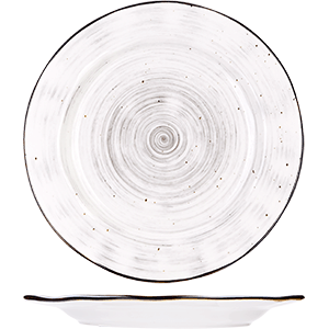 Тарелка «Пастораль» мелкая;фарфор;D=228,H=20мм;серый COM- 3010651