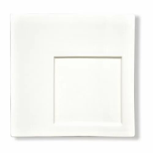 Тарелка 31,5*31,5 см квадратная смещенное дно белая фарфор  [6], RIC - 99002810