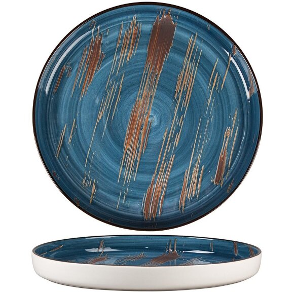 Тарелка с бортом d 28 см h3,1 см Texture Dark Blue  [1], RIC - 70001271