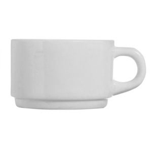 Чашка чайная «Эмпайлэбл»;стекло;200мл;D=78мм;белый COM- 3140104