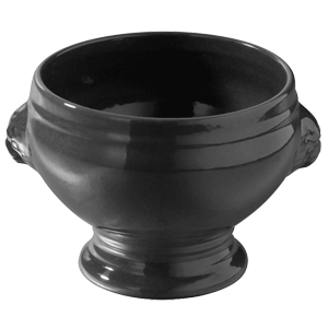 Чашка бульонная «Лион»;фарфор;450мл;D=11,H=10,5,B=15см;черный COM- 3120373