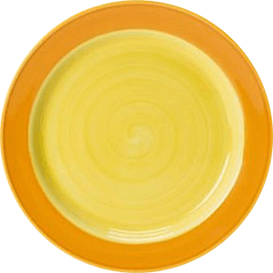 Тарелка «Фридом Йеллоу» мелкая;фарфор;D=16см;белый,желт. COM- 3010384