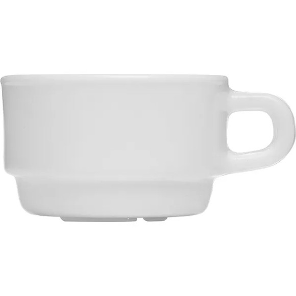 чашка bormioli rocco кофейная «перформа»;стекло;80мл;d=65,h=40,l=85мм;белый, qg405824