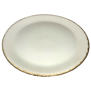 Тарелка «Браун Дэппл» мелкая;фарфор;D=30,H=2см;белый,коричнев. COM- 3012612