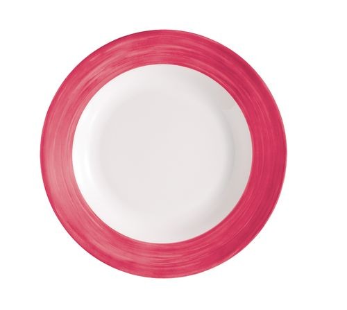 Набор тарелок, d=225 мм. глубокая вишневый край Браш /6/, (6 ШТ в упаковке), MAG - 40577
