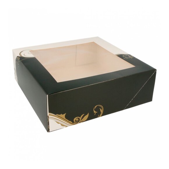 Коробка для торта с окном 23*23*7,5 см, белая, картон, Garcia de PouИспания, RIC - 81210934
