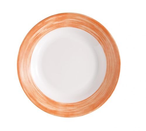 Набор тарелок, d=225 мм. глубокая оранж. край Браш /6/, (6 ШТ в упаковке), MAG - 37297