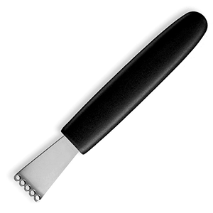 Нож д/цедры;пластик,сталь нерж.;,H=1,L=17,B=6см;черный,металлич. COM- 9100227