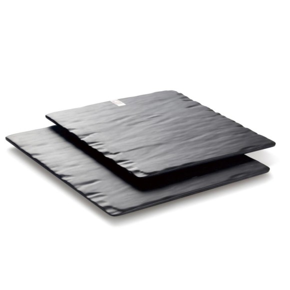 Блюдо 37*37*2 см квадратное Black пластик меламин , RIC - 81290060