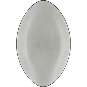 Блюдо овальное «Экинокс»;керамика;,H=40,L=350,B=223мм;серый COM- 03022468