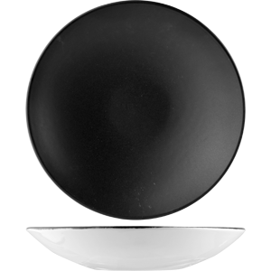 Салатник «Даск»;фарфор;0,915л;D=255,H=60мм;черный,белый COM- 03030929