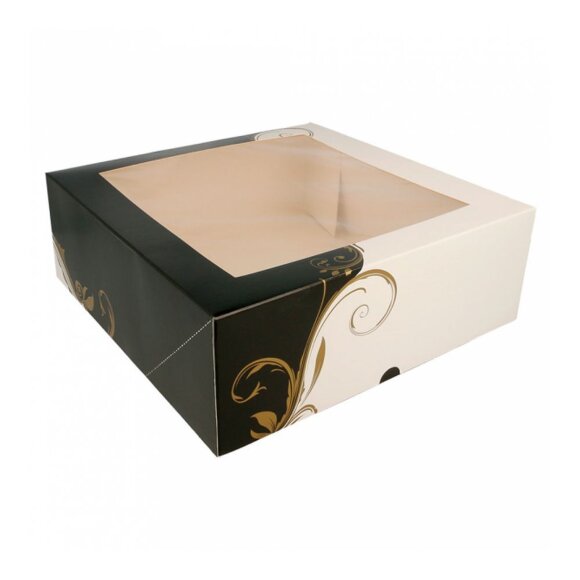 Коробка для торта с окном 28*28*10 см, белая, картон, Garcia de PouИспания, RIC - 81210935