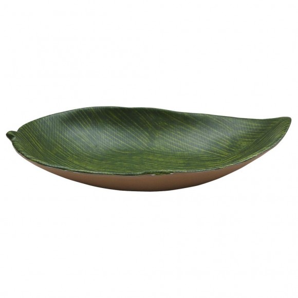 Блюдо 37,8*22,9*7 см овальное Лист Green Banana Leaf пластик меламин , RIC - 81290145